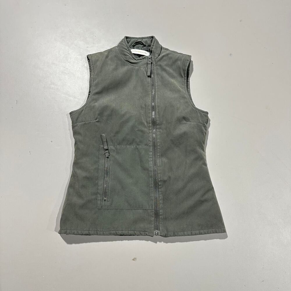Cache Grey Subversive Suede Vest with Asymmetrical Zipper